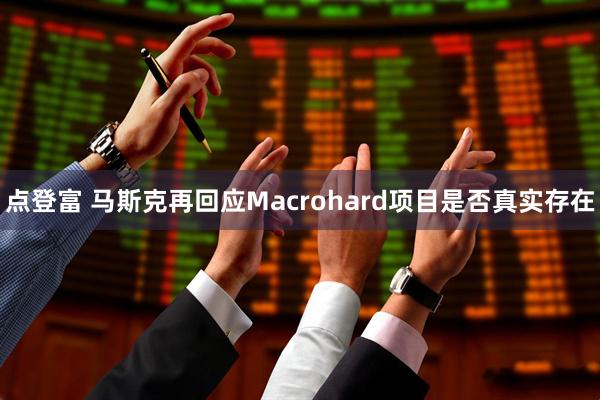 点登富 马斯克再回应Macrohard项目是否真实存在